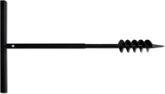 vidaXL - Grondboor - met - handvat - en - schroefkop - (dubbele - schroef) - 80 - mm - (zwart) van VidaXL — afbeelding 3
