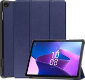Tri-Fold Book Case met Wake/Sleep - Geschikt voor Lenovo Tab M10 Gen 3 Hoesje - Blauw