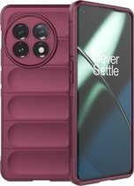 Coverup Hands-On Rugged Back Cover - Geschikt voor OnePlus 11 5G Hoesje - Bordeaux