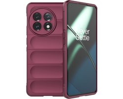 Coverup Hoesje - Geschikt voor OnePlus 11 5G Hoesje - Coverup Hands-On Rugged Back Cover - Bordeaux