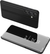 Mirror View Case - Geschikt voor Samsung Galaxy A54 Hoesje - Zwart