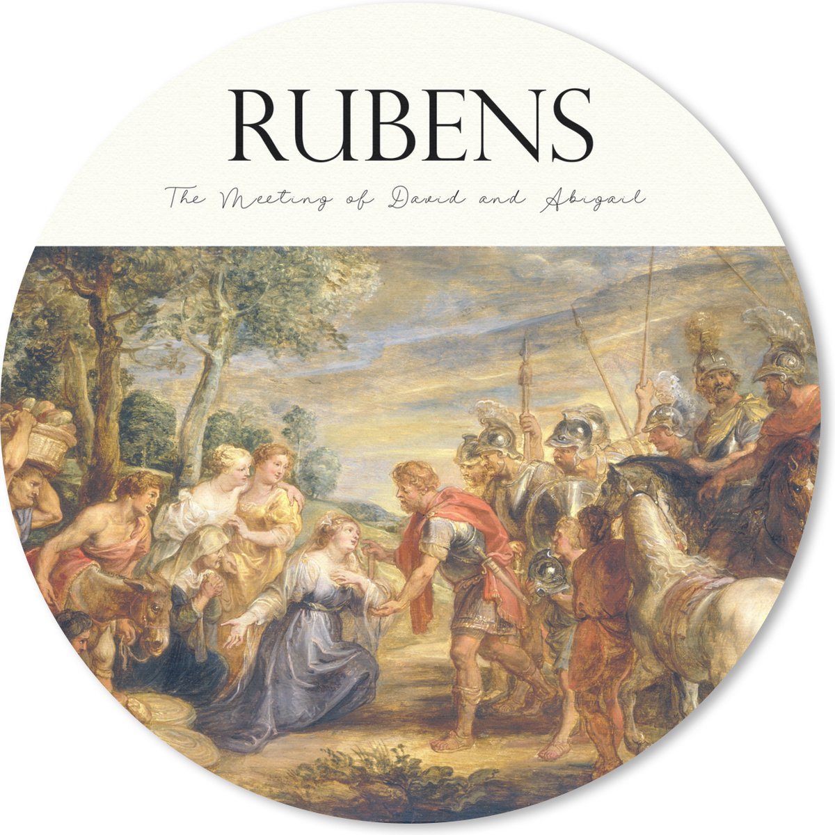 Muismat rond 40x40 cm - Mousepad Kunst - Rubens - Oude meesters - Ronde muismatten