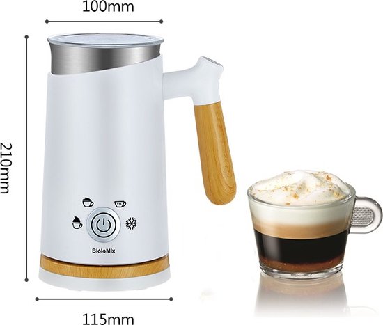 SUPERLEX Elektrische automatische melkopschuimer, 4-in-1 functie, melkop-stoompan, warmer voor warme koude chocolade, latte, cappuccino, macchiato SUPERLEX Elektrische automatische melkopschuimer, 4-in-1 functie, melkop-stoompan, warmer voor warme koude chocolade, latte, cappuccino, macchiato