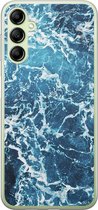 Leuke Telefoonhoesjes - Hoesje geschikt voor Samsung Galaxy A14 5G - Oceaan - Soft case - TPU - Natuur - Blauw