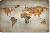 Muismat Eigen Wereldkaarten - Artistieke wereldkaart muismat rubber - 60x40 cm - Muismat met foto