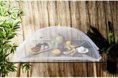 Extra grote vliegenkap voor buiten en binnen - Voedselkap - Houd ongedierte weg bij je eten - 120 x 65 cm - Wit