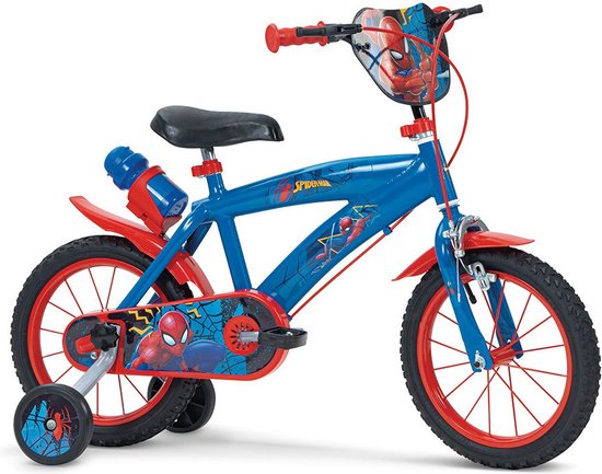 Vélo pour enfants Spider-Man - Garçons - 10 pouces - Rouge / Blauw -  Go-getter