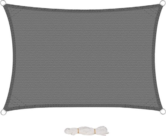 Zonnescherm Waterdicht Schaduwdoek 2.5 x 3 m Rechthoekig Schaduw Zeil UV-bestendige zonneschermen scheurvast polyester voor tuin, balkon