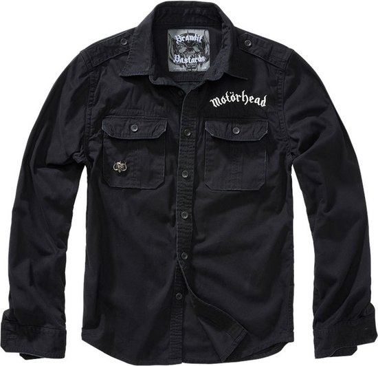 Brandit Motorhead - Vintage Shirt Overhemd - XL - Zwart