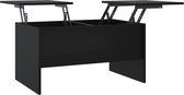 vidaXL - Salontafel - 80x50x42,5 - cm - bewerkt - hout - zwart
