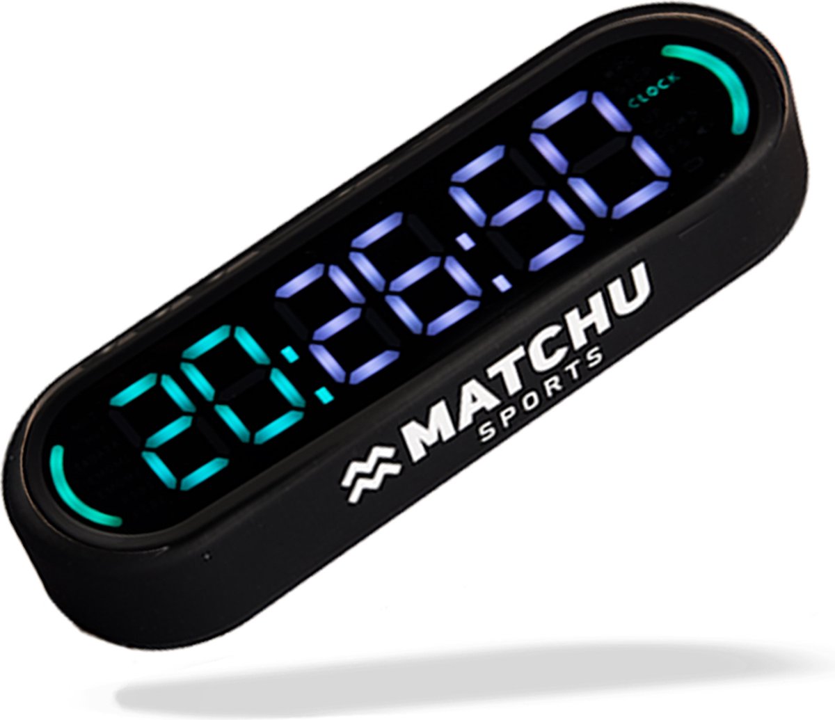 Matchu Sports - Interval timer - Stopwatch - Fitness klok - 12 functies - Oplaadbaar - 8 uur batterijduur - Magnetisch - Matchu Sports