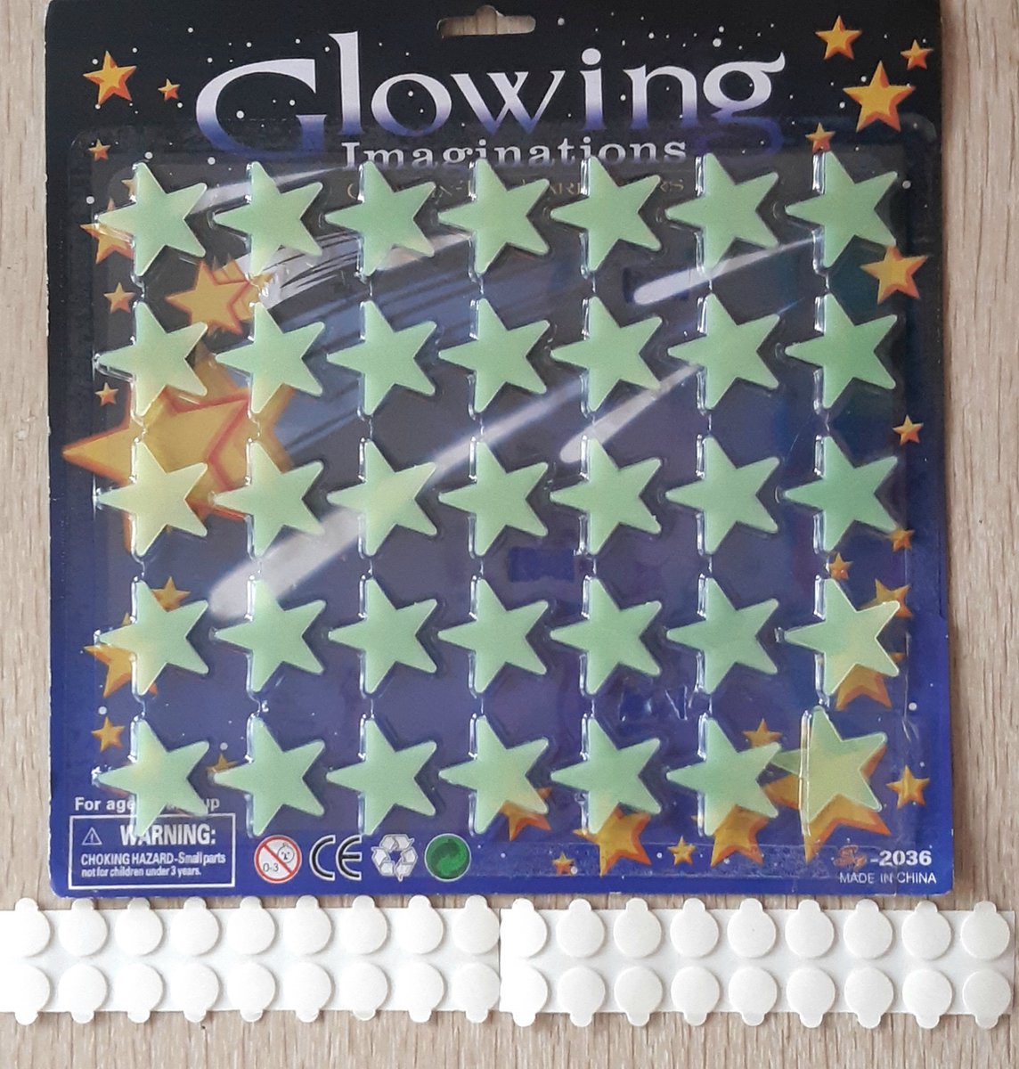 Glowing Imaginations sterren xl glow in the dark met bevestigings materiaal