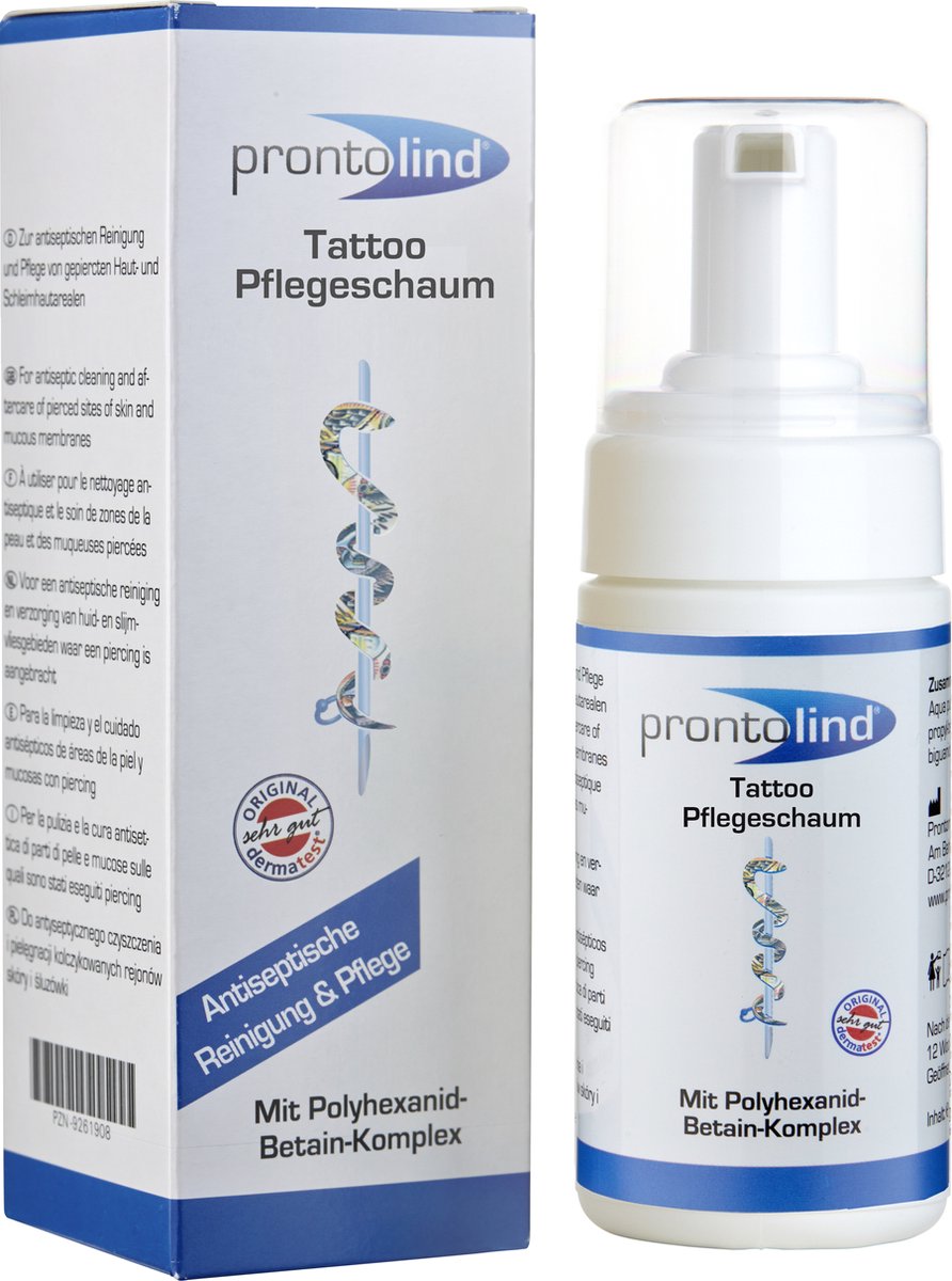Goedkoopste Prontoling Tattoo Verzorgingsschuim - 100 ml - Tattoo Care Foam Verzorging van Tatoeage - Creme Alternatief