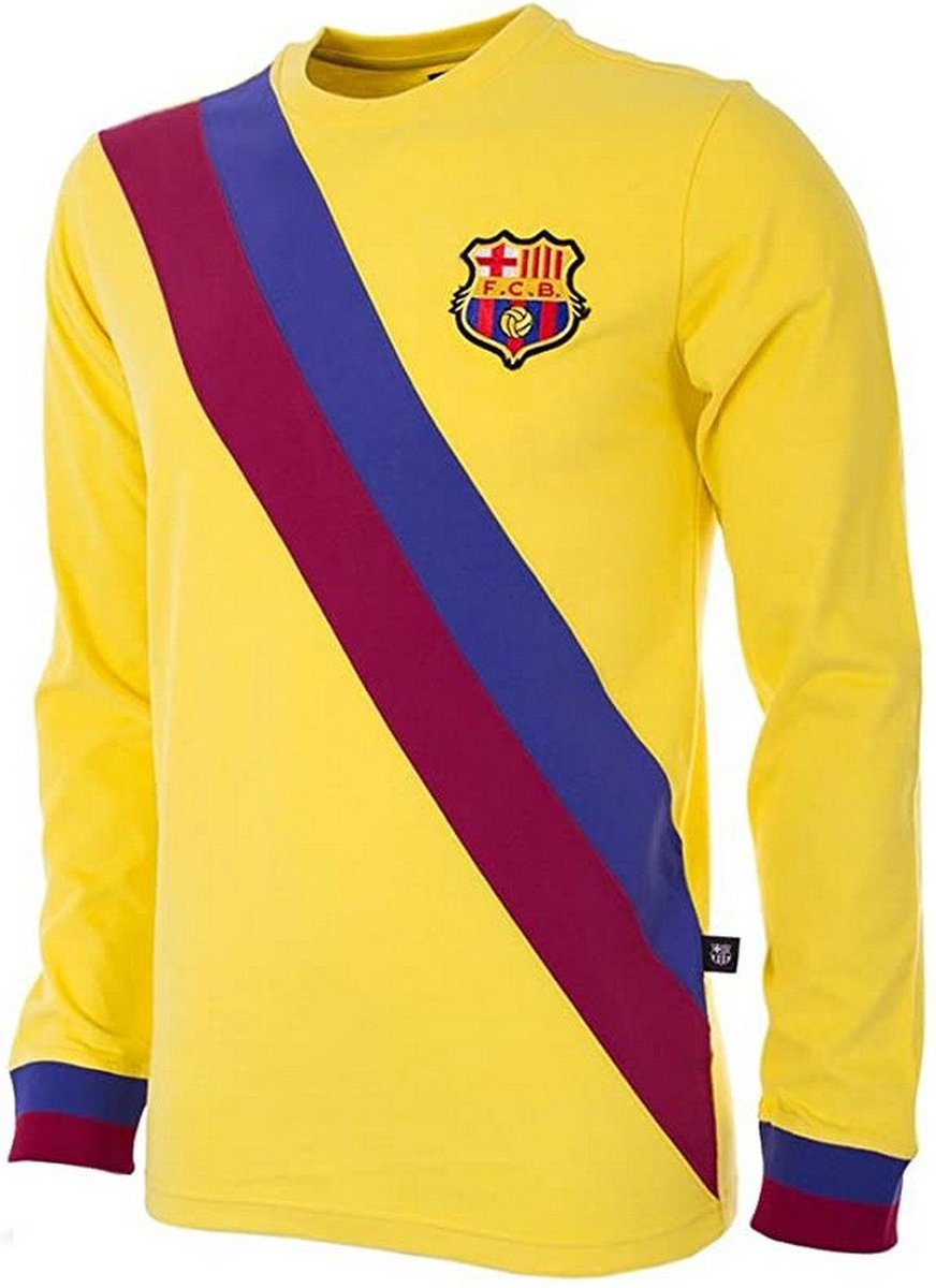 BarÇa Fc Barcelona 1974-75 Retro T-shirt Met Lange Mouwen Weg Geel 2XL Man