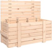 vidaXL - Opbergbox - 91x40,5x42 - cm - massief - grenenhout
