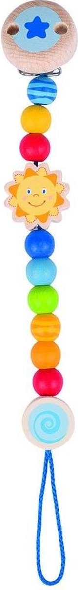 Goedkoopste Heimess | Houten speenkoord Zon (zachte kleuren