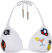 Beachlife Bikinitop - White Triangle - Maat 38