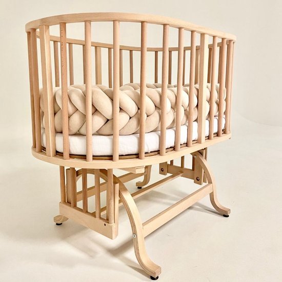 BabyRace - Ovaal wiegje - beukenhout - inclusief matras