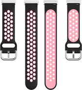 Bracelet en Siliconen - adapté pour Fitbit Versa 4 et Sense 2 - noir-rose