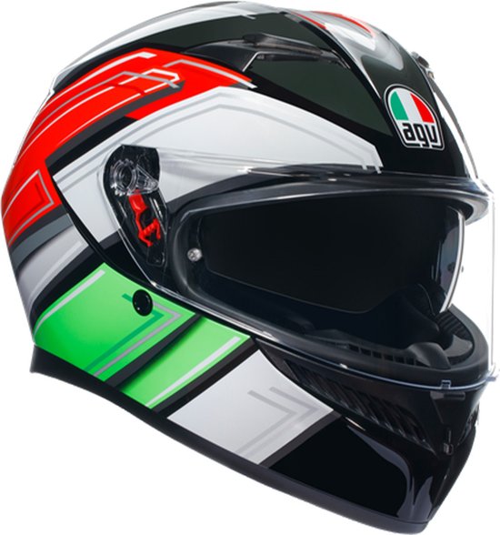 Agv K3 E2206 Mplk Wing Black Italy 007 2XL - Maat 2XL - Helm