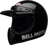 Bell Moto-3 Classic Solid Gloss Black Helmet Full Face S - Maat S - Helm