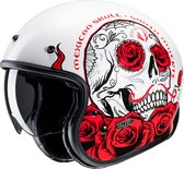 Hjc V31 Desto White Red Mc1 Open Face Helmets S - Maat S - Helm