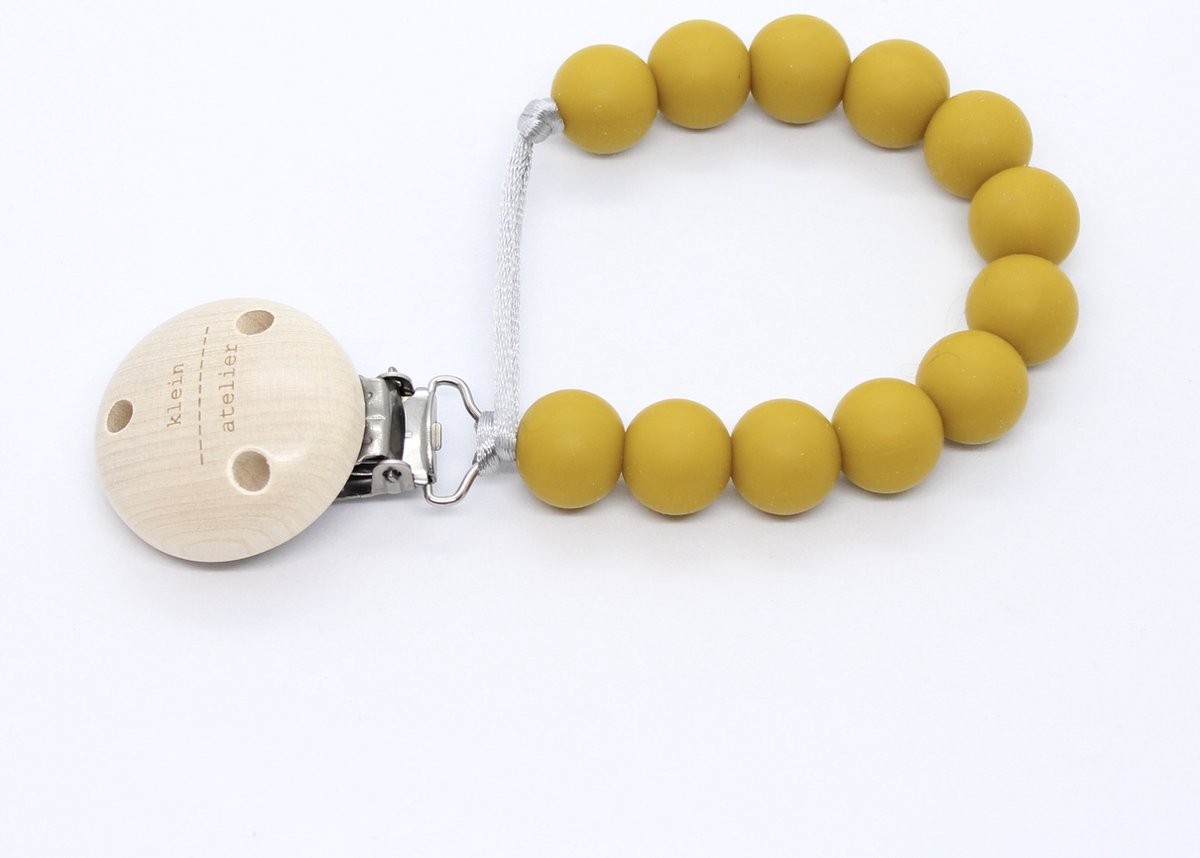 Goedkoopste Fopspeenketting uni-color mustard