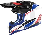 Casque Offroad Airoh Aviator 3 Push Blue Rouge - Taille XS - Casque