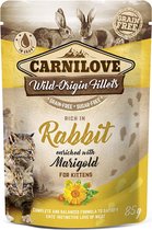 Carnilove Cat Kitten Pouch Rabbit with Marigold 85 grammes - - Croquettes Chats