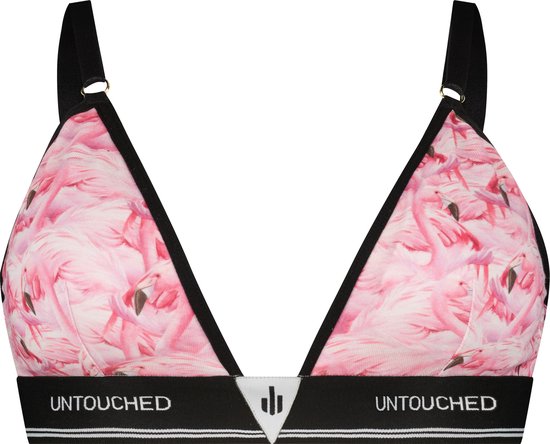 Untouched bh zonder beugel - ondergoed dames - duurzaam - perfecte pasvorm - Pink Flamingo bralette S