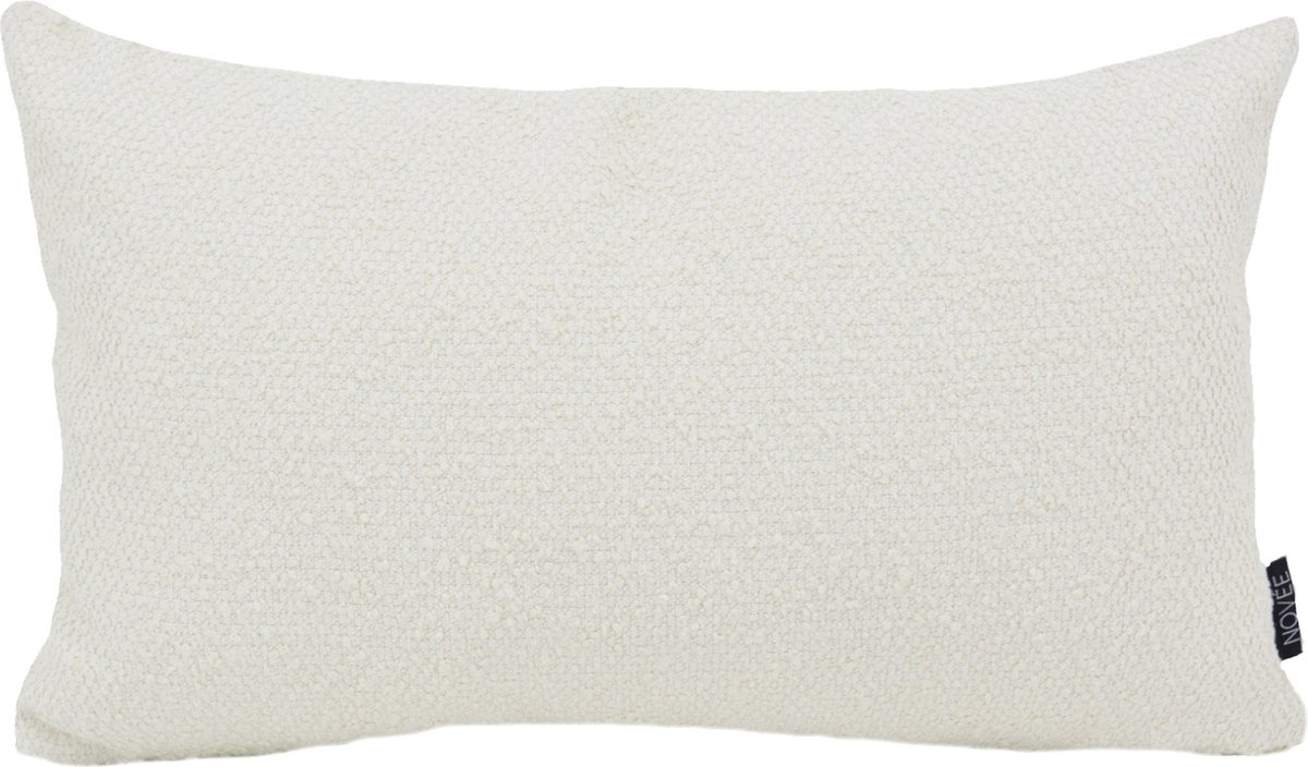 NOVÉE Malibu Sunset Ivory Kussenhoes - Outdoor/Buiten | 30 x 50 cm | Waterafstotend Bouclé / PP Crème