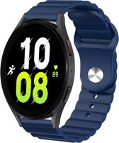 Siliconen bandje - geschikt voor Samsung Galaxy Watch 6 / Watch 6 Classic / Watch 5 / Watch 5 Pro / Watch 4 / Watch 4 Classic / Watch 3 41 mm / Active / Active 2 / Watch 42 mm - blauw