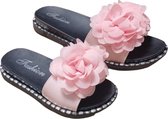 Slippers - Zoë - Roosjes - Pink - Roze - Dames - Maat 39