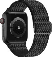 Innerlight® Nylon - Zwart - 38/40/41mm - Nylon bandje geschikt voor Apple Watch - Geschikt als Apple watch bandje voor Series 1/2/3/4/5/6/7/8/9/SE