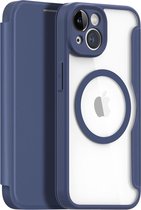 Dux Ducis - iPhone 14 Hoesje - Geschikt voor Magsafe - Book Case - Blauw