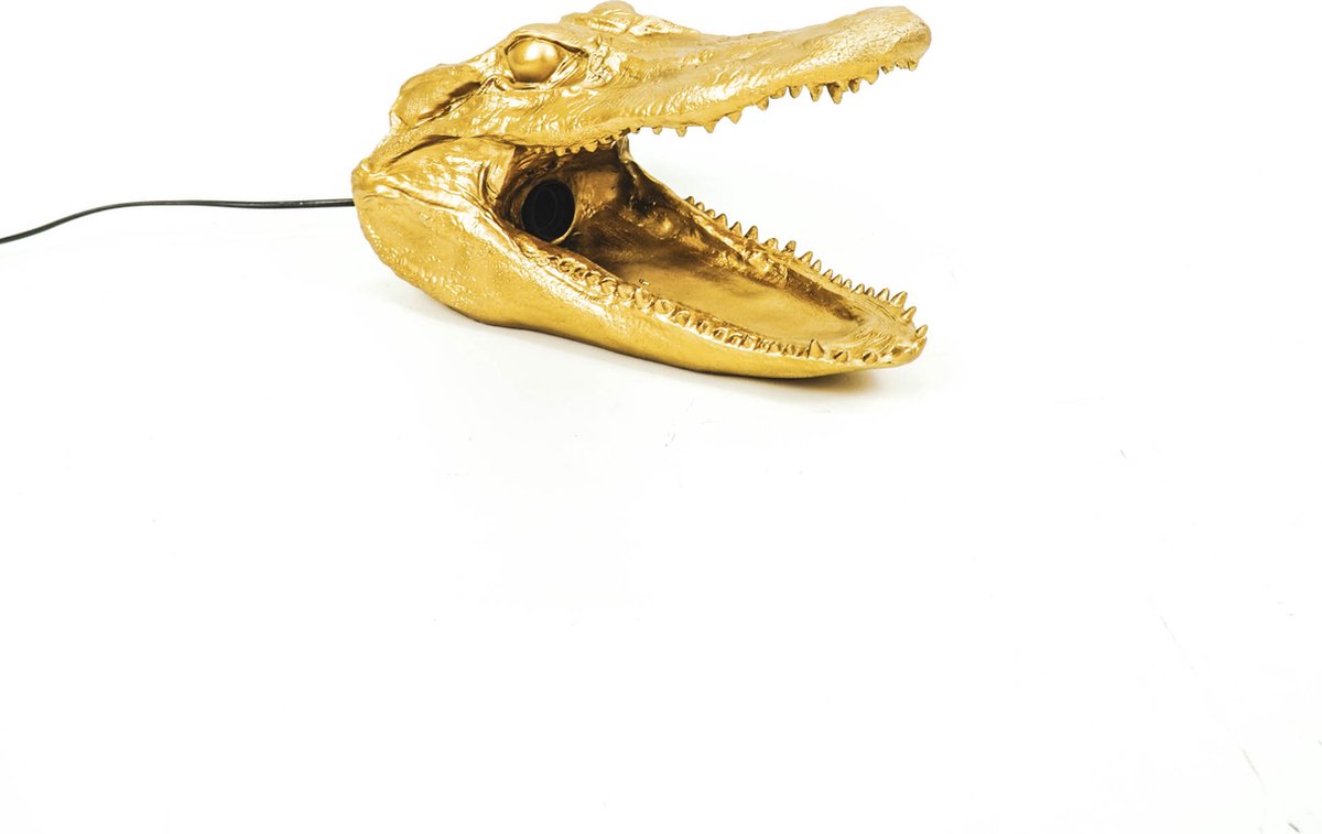 HV Gouden Krokodil Tafellamp - 39x18x21cm
