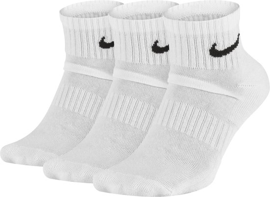 Nike Everyday Cushion Ankle Sokken Sokken (regular) - Maat 38-42 - Unisex - wit/zwart Maat 42-46
