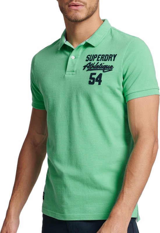 Superdry Vintage Superstate Polo Heren Poloshirt - Mintgroen - Maat L