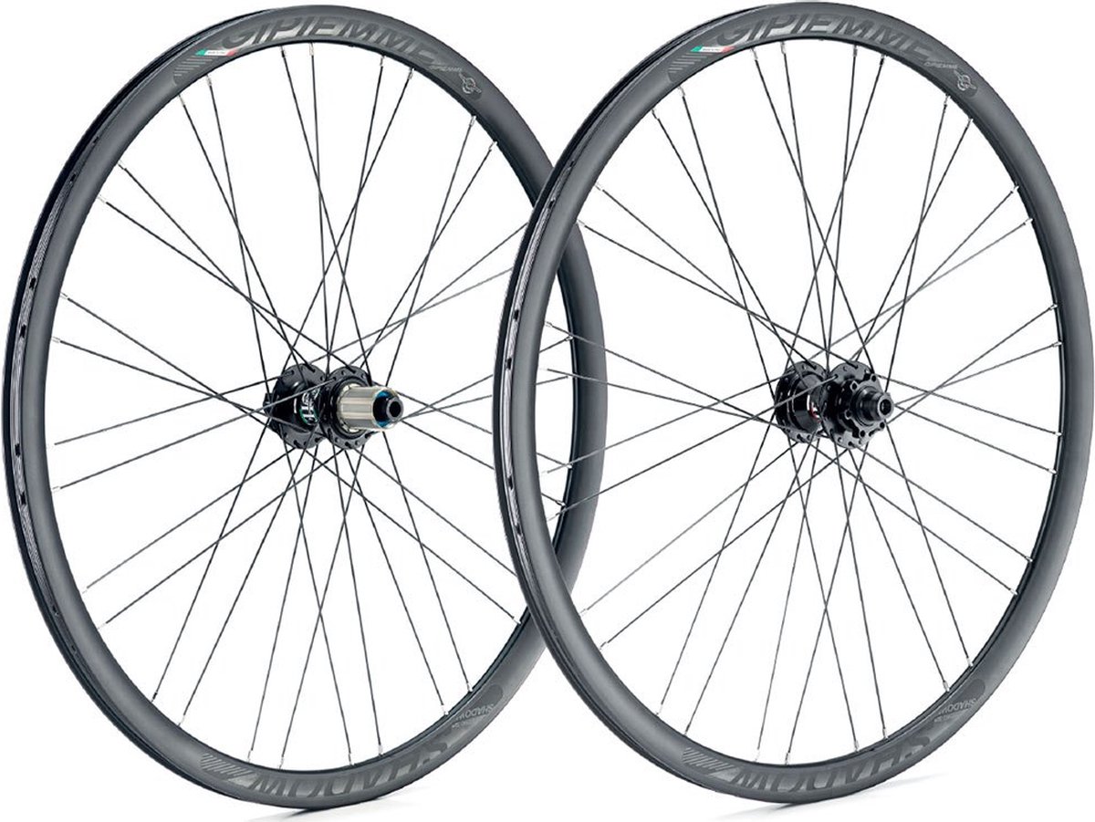 Gipiemme Shadow 6b Disc Tubeless Racefiets Wielset Zwart 12 x 100 / 12 x 142 mm / Shimano/Sram HG