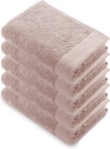 Walra Remade Handdoeken 50x100 - set van 5 - Zware kwaliteit 550 g/m2 - Poeder Roze