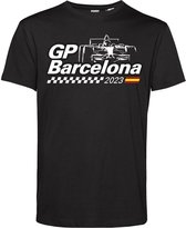 T-shirt Auto GP Barcelona 2023 | Formule 1 fan | Max Verstappen / Red Bull racing supporter | Zwart | maat M
