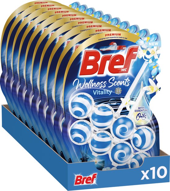 Foto: Bref wc toiletblok wellness scents vitality wc blok voordeelverpakking 2 x 10 stuks 20 stuks