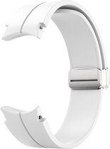 Bracelet en Siliconen - convient pour Samsung Galaxy Watch 4/Watch 4 Classic/Watch 5/Watch 5 Pro - blanc
