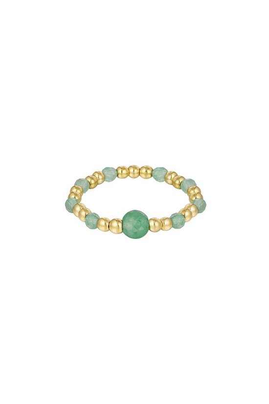 Bijoutheek Ring (Sieraad) Multi beads Groen