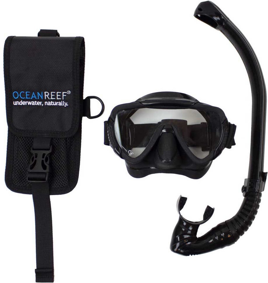 Ocean Reef Bump Back Snorkelset Zwart