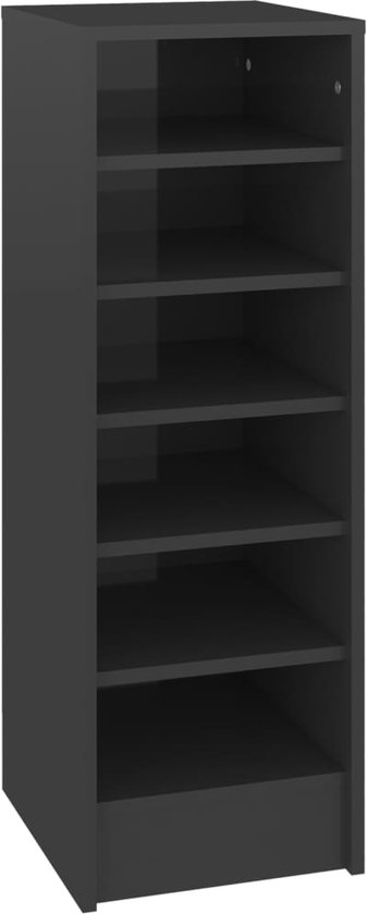 vidaXL-Schoenenkast-31,5x35x90-cm-bewerkt-hout-hoogglans-grijs