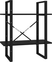 vidaXL-Boekenkast-met-2-schappen-60x30x70-cm-bewerkt-hout-zwart