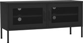 vidaXL - Tv-meubel - 105x35x50 - cm - staal - zwart