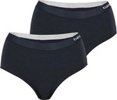 Apollo - Bamboe hipster dames - Navy Blauw - Maat S - 2-Pak - Dames ondergoed - Dames boxershorts
