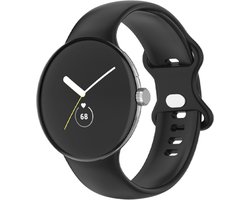 Siliconen bandje - geschikt voor Google Pixel Watch 4 (41mm) / Pixel Watch 3 (41mm) / Pixel Watch 2 / Pixel Watch - zwart